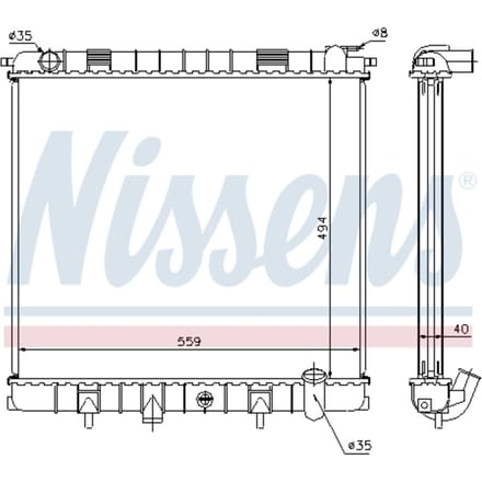Radiator, motorkoeling NISSENS 64302A
