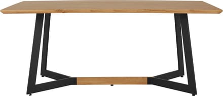 Winni - Eettafel 180 cm in Eiken Zwart (76 x 180 x 90 cm)