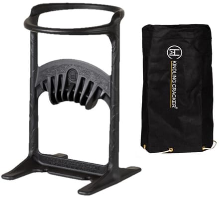 Kindling Cracker King XL Houtklover + Cover - Gietijzer - Zwart