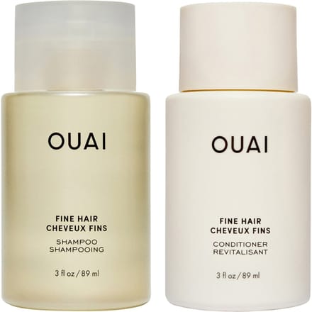 OUAI Fine Shampoo and Conditioner Travel Bundle