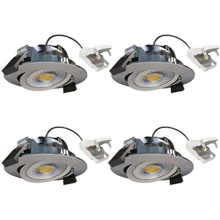 KS Verlichting Liv Inbouwspot Brushed 4 stuks