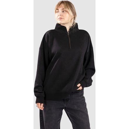 Blue Tomato Washed Out Boyfriend 1/4 Half-Zip Sweater zwart