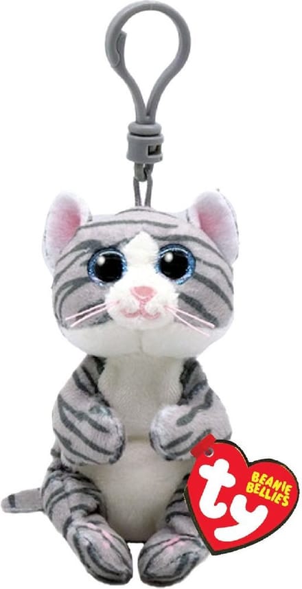 TY Beanie Babies Bellies Clip Knuffel Kat Mitzi 10 cm