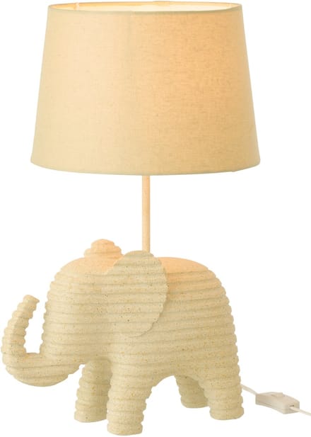 J-Line tafellamp Gestreept - polyresin - beige