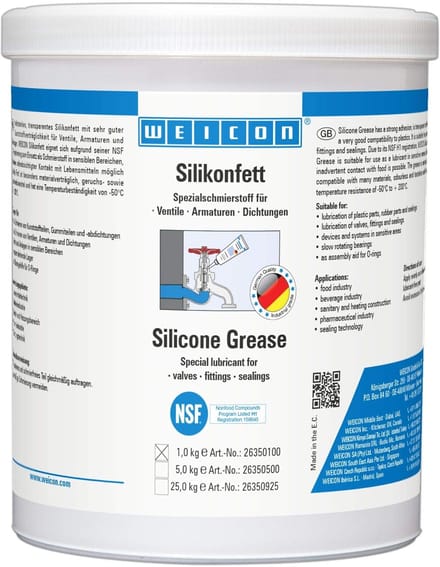 WEICON Siliconenvet 26350100 – 1 kg Transparant Smeermiddel