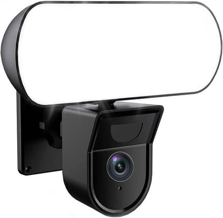 Schijnwerper Camera Wifi - Beveiligingscamera Tuinlamp - Buiten Beveiligen - Met Bewegingssensor - 3MP - Zwart
