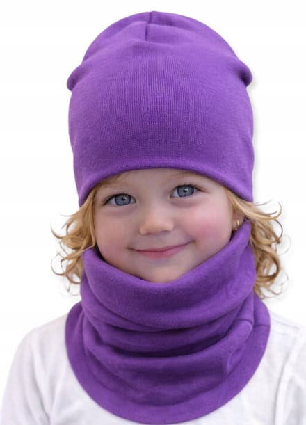 Dartomik - Kinder Set - Czapka & Komin - Violett - OEKO-TEX®