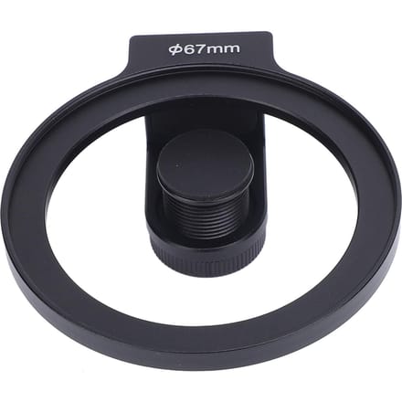 67mm Telefoonfilter Mount Schroefdraad Lensfilter Clip met Cold Shoe Mount voor 67mm ND CPL UV Ster black