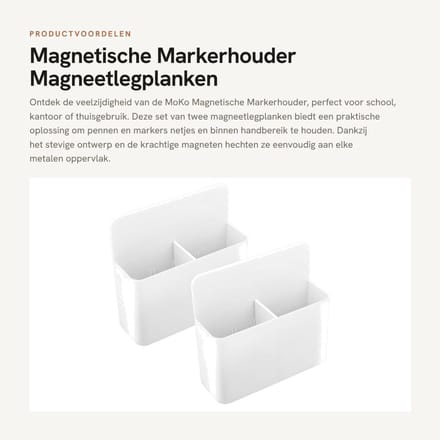Dailygoods- Markerhouder Robuust - Magnetische Pennenhouder