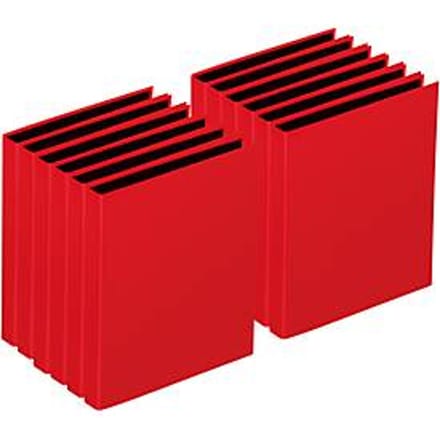 PAGNA ringmap, 4-voudig mechnisme, A4, rugbreedte 35 mm, 12 stuks, rood