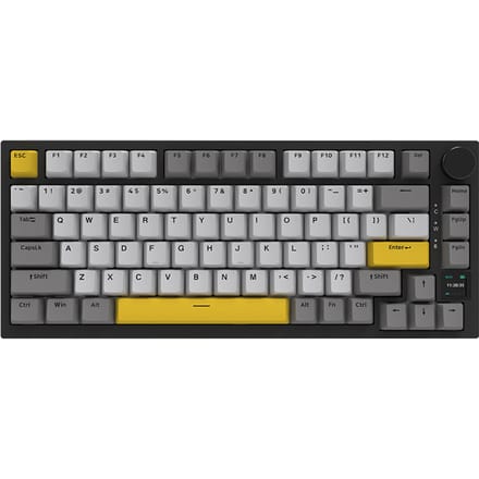 AJAZZ AK820 Pro 75% mechanisch toetsenbord met TFT-scherm, tri-mode (bedraad/Bluetooth/2.4GHz) in Gift Switch Starry Night Gray