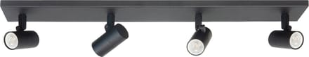 Spot Picollo 4 lichts L 65 cm incl mini GU10 zwart