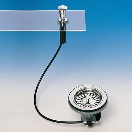Afvoergarnituur Wastafel met Klikplug en Verchroomde Knop Ø 90 mm