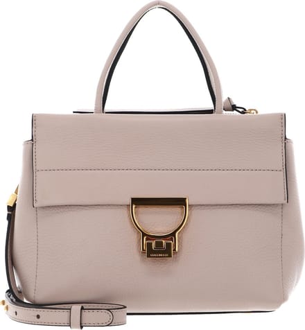 COCCINELLE Leren handtas schoudertas Arlettis Handbag Grained Leather Rosette beige