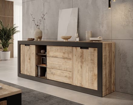 Meubella - Dressoir Trinidad - Eiken - 220 cm