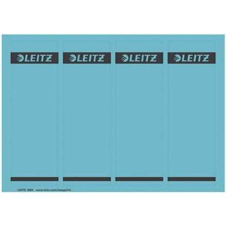 LEITZ® rugetiketten kort, via pc beletterbaar, rugbreedte 80 mm, zelfklevend, 100 st., blauw