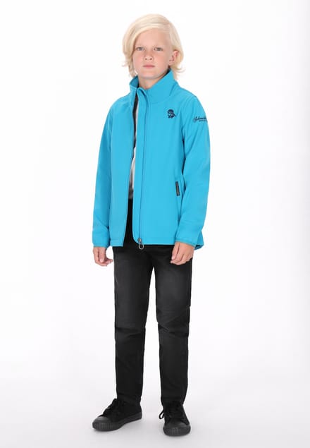 Schmuddelwedda softshell jas jongens (kinderen) Cyaan blauw