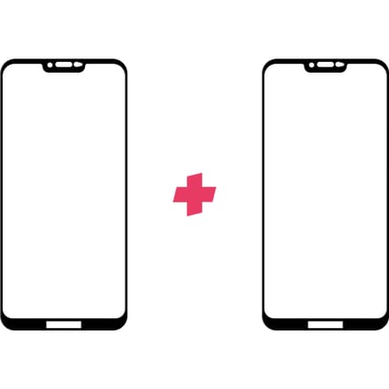DuoPack: Motorola Moto G7 Power screenprotector gehard glas Edge to Edge