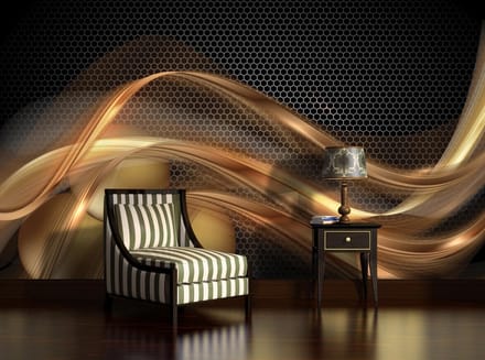 Poster | Goud , Zwart | 104 x 70,5 cm