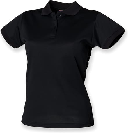 Henbury Ladies Coolplus® Polo Shirt H476 - Black - L