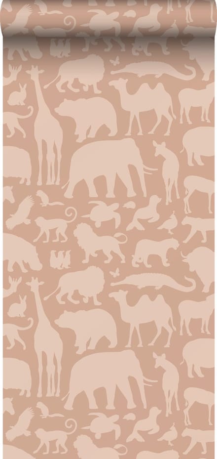 ESTAhome behang dieren terracotta - 53 cm x 10.05 m - 139356