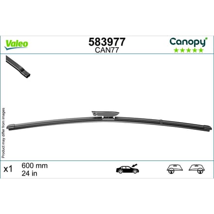 Wisserblad VALEO Canopy 583977, 600mm, Voor, 1 Stuk