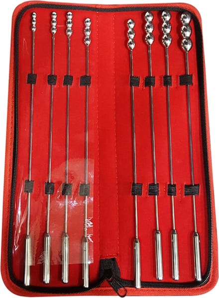 Black Line - Bumpy Rosebud Urethral Sounds Set - 8 stuks