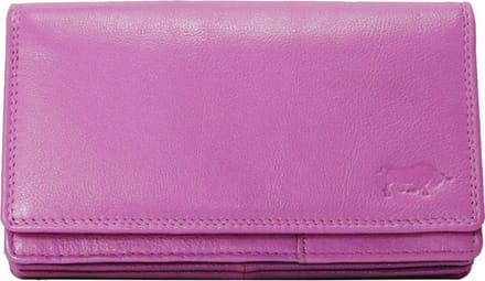 Leren Dames Portemonnee Roze Leer - Ideale Dames Portemonnee Roze Leer - 18 Pasje