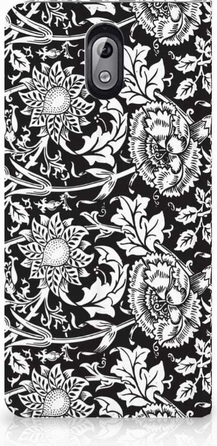 Nokia 3.1 (2018) Smart Cover Black Flowers