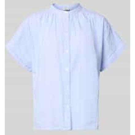 regular fit blouse met opstaande kraag