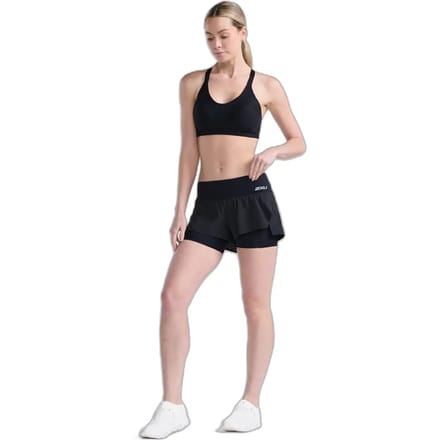 2xu Aero 4´´ 2-in-1 Korte Broek Zwart L Vrouw