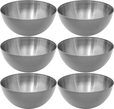Secret de Gourmet - Slakommetjes/Schaaltjes - Set 6x - RVS - D19 cm