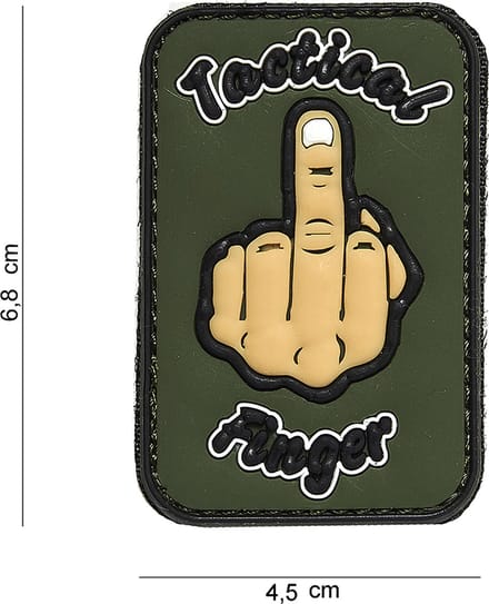 101 Inc Embleem 3D Pvc Tactical Finger Groen  11155