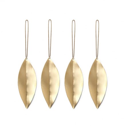 Ferm Living - Bladornamenten - Set van 4 - Brass