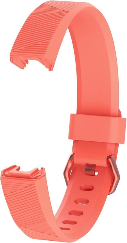 KELERINO. Siliconen bandje geschikt voor Fitbit Alta (HR) - Gespsluiting - Oranje - Small