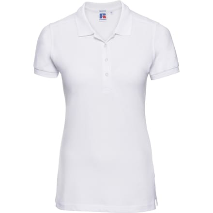 Russell Dames/dames Stretch Short Sleeve Polo Shirt (Wit)