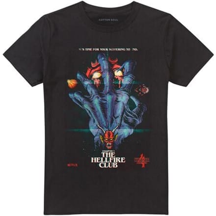 Stranger Things T-shirt - Hellfire Poster - S tot XXL - voor Mannen - zwart