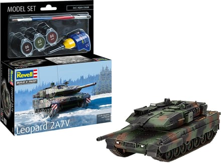Revell Modelbouwpakket Militaire voertuigen - 63355 Leopard 2A7V - Tank - Model Set Plastic - 1:72 - Modelbouw