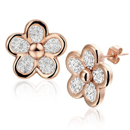 Montebello Oorbellen Ammi - 316L Staal Rosé - Bloem - ∅17mm