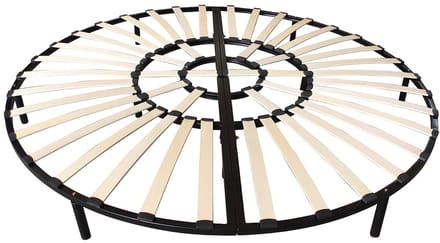 Vente-unique Ronde lattenbodem 220 x 220 cm