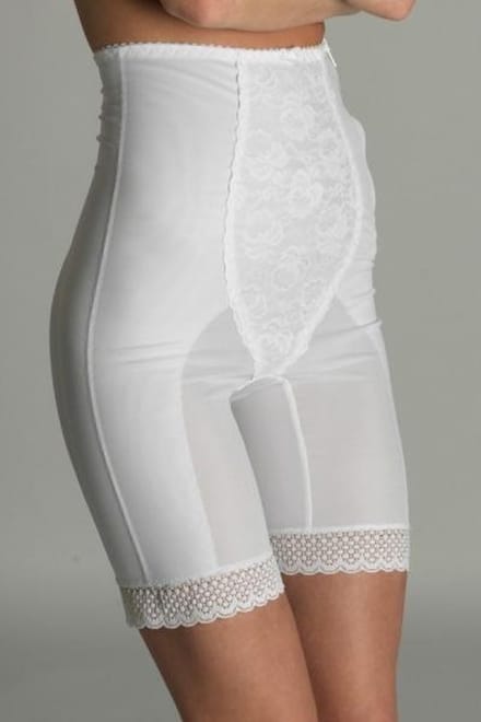 Shapewear - Figuurcorrigerend ondergoed - Elastische Medishe ondergoed hoge taille, lang model - L / beige kleur - MADE IN EU