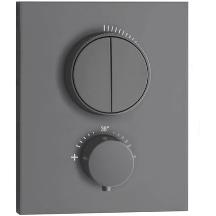 Herzbach DEEP GREY concealed thermostat PUSH square 23.803050.2.06