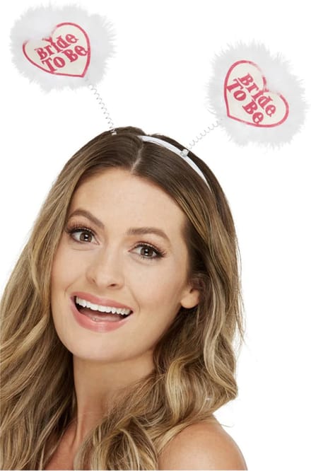 Smiffys Diadeem/tiara Bride To Be - wit - polyester - 25 x 20 cm - vrijgezellenfeest