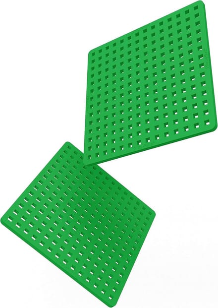 Plus-Plus Basic Bouwplaat groen 2 delige bouwset - 4022 - Bouwspeelgoed - Constructiespeelgoed - Set met bouwstenen - Vanaf 5 jaar