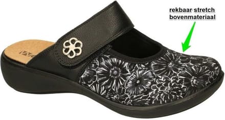 Westland -Dames - zwart - pantoffels - maat 36