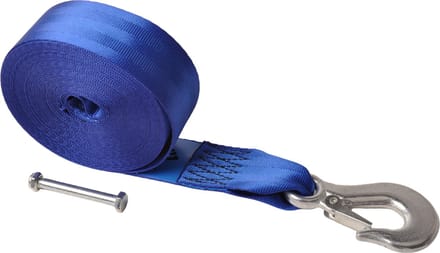 Lierband boottrailer met lastklep (5 cm x 9 meter) inclusief bout