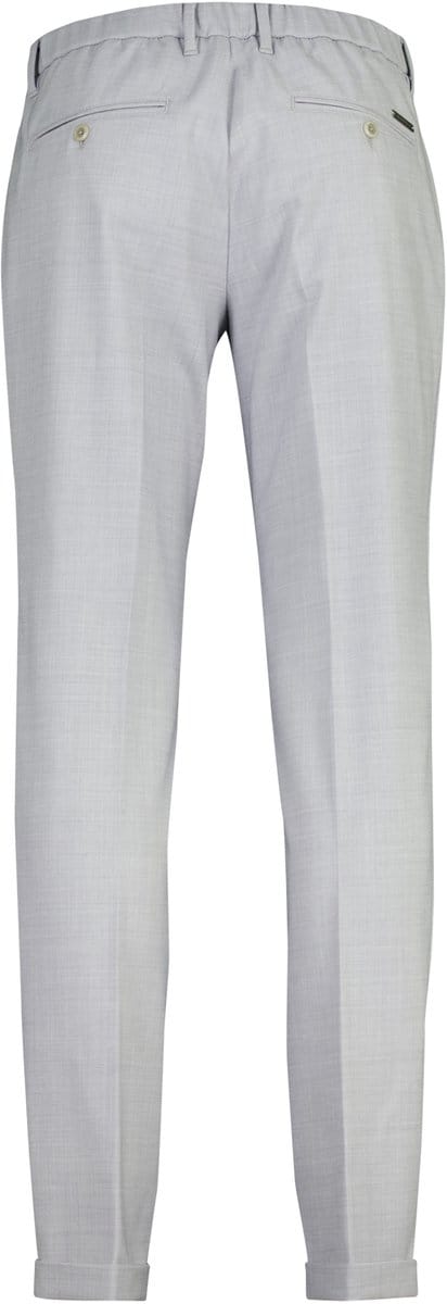 Pantalon flatfront Alberto grijs wol slim fit