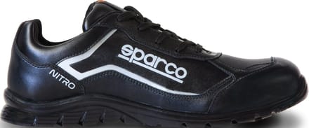Sparco NITRO MIKKO – Veiligheidsschoen S3L van waterafstotend leder en extra flexibele PU-zool - zwart / 38