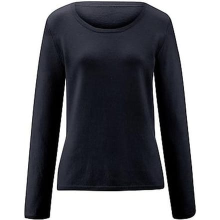 Trui 100% kasjmier ronde hals Van Peter Hahn blauw