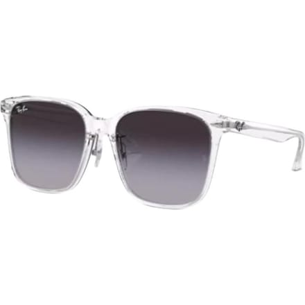 Ray-Ban Logo Plaat Montuur Vierkant Zonnebril Unisex Koppel Heldere Kleur 57 transparant
